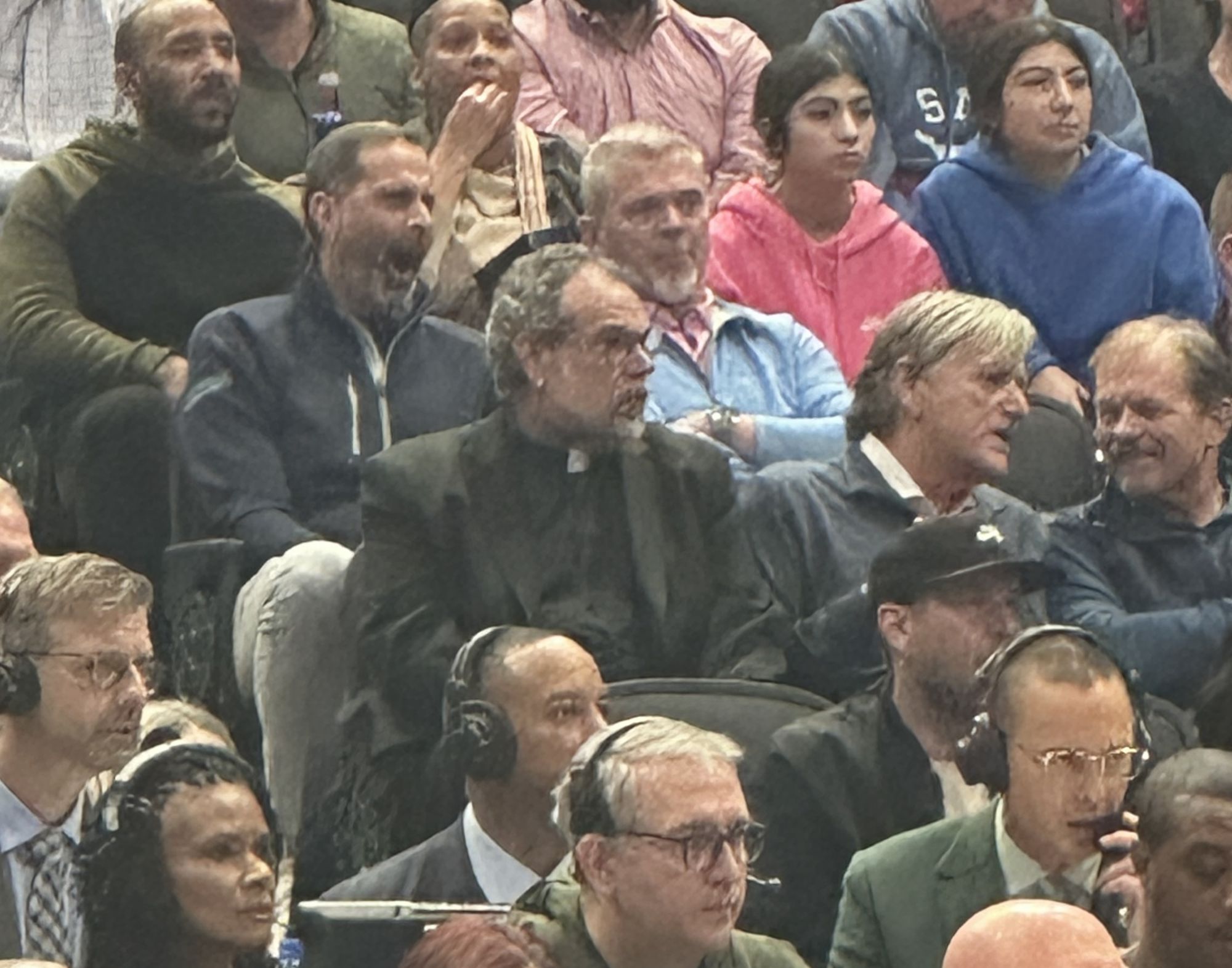 Team reporter: In order to exorcise the inner demons, the Mavericks asked the pastor to sit in Harrison's previous seat