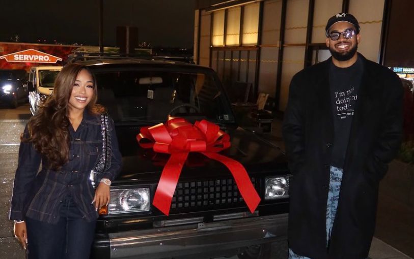 Towns’ girlfriend found the old car her mother drove 30 years ago as a 30th birthday present for Towns