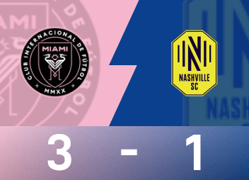 US professional match report: Messi doubles, Allende scores, Miami International 3-1 Nashville