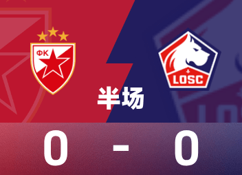 Europa League halftime: The deadlock has not been broken yet, Red Star Belgrade 0-0 Lille