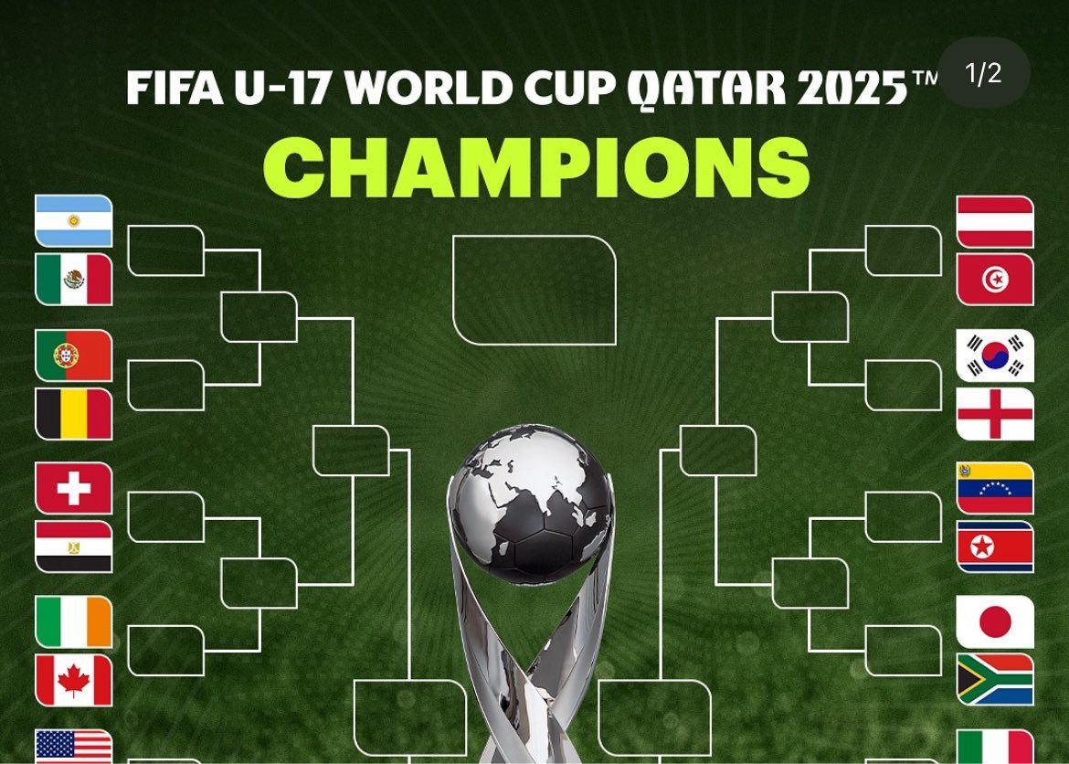 The top 32 of the U17 Men's Football World Cup are released: 4 Asian teams advance, South Korea will play England